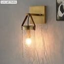 GobekUsa Postmodern Brass Wall Mounted Sconce with Clear Crack Glass - Stylish 1-Head Dining Room Lamp