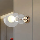 GobekUsa Postmodern Brass Wall Sconce Light with Clear/Amber Glass Shade