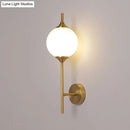 GobekUsa Postmodern Brass Wall Sconce: White Glass Geometric Wall Lighting for Living Room