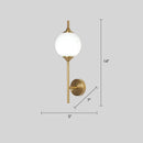 GobekUsa Postmodern Brass Wall Sconce: White Glass Geometric Wall Lighting for Living Room