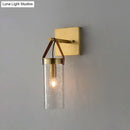 GobekUsa Postmodern Brass Wall Mounted Sconce with Clear Crack Glass - Stylish 1-Head Dining Room Lamp
