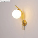 GobekUsa Postmodern Brass Wall Sconce: White Glass Geometric Wall Lighting for Living Room