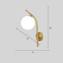 GobekUsa Postmodern Brass Wall Sconce: White Glass Geometric Wall Lighting for Living Room