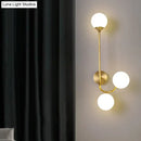 GobekUsa Postmodern Brass Wall Sconce: White Glass Geometric Wall Lighting for Living Room