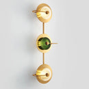 GobekUsa Postmodern Brushed Gold Glass Disc Wall Sconce - Wall Mounted Lamp for Living Room