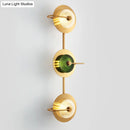 GobekUsa Postmodern Brushed Gold Glass Disc Wall Sconce - Wall Mounted Lamp for Living Room