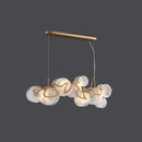 GobekUsa Postmodern Circle Pendant Light: Glass Brass Restaurant Island Fixture