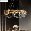 GobekUsa Postmodern Circle Pendant Light: Glass Brass Restaurant Island Fixture