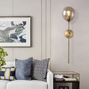 GobekUsa Postmodern Clear/Amber/Smoke Grey Glass Single Brass Wall Lamp
