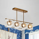 GobekUsa Postmodern Clear Crystal Gold Hanging Kitchen Island Light
