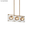 GobekUsa Postmodern Clear Crystal Gold Hanging Kitchen Island Light