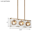 GobekUsa Postmodern Clear Crystal Gold Hanging Kitchen Island Light