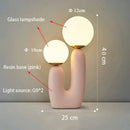 GobekUsa Glass Table Lamp: Postmodern Resin Bedside Light for Living Room Bedroom Decor
