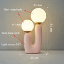 GobekUsa Glass Table Lamp: Postmodern Resin Bedside Light for Living Room Bedroom Decor