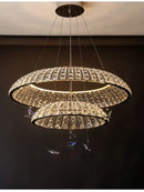 GobekUsa Crystal Butterfly Pendant Light: Italian Postmodern Luxury Lamp for Villa Duplex Building