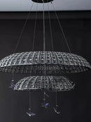 GobekUsa Crystal Butterfly Pendant Light: Italian Postmodern Luxury Lamp for Villa Duplex Building