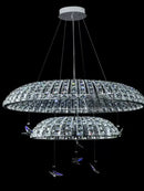 GobekUsa Crystal Butterfly Pendant Light: Italian Postmodern Luxury Lamp for Villa Duplex Building