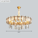 GobekUsa Postmodern Crystal Chandelier for Living Room with Clear Loop Shade