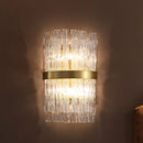 GobekUsa Postmodern Crystal Rod Brass Sconce Light - Half-Cylinder Wall Fixture