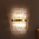 GobekUsa Postmodern Crystal Rod Brass Sconce Light - Half-Cylinder Wall Fixture