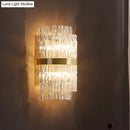 GobekUsa Postmodern Crystal Rod Brass Sconce Light - Half-Cylinder Wall Fixture