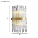 GobekUsa Postmodern Crystal Rod Brass Sconce Light - Half-Cylinder Wall Fixture