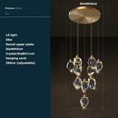 GobekUsa Crystal Stone Copper Chandelier - LED Postmodern 2025 Lighting for Staircase