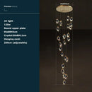 GobekUsa Crystal Stone Copper Chandelier - LED Postmodern 2025 Lighting for Staircase