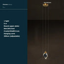 GobekUsa Crystal Stone Copper Chandelier - LED Postmodern 2025 Lighting for Staircase
