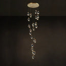 GobekUsa Crystal Stone Copper Chandelier - LED Postmodern 2025 Lighting for Staircase