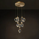 GobekUsa Crystal Stone Copper Chandelier - LED Postmodern 2025 Lighting for Staircase
