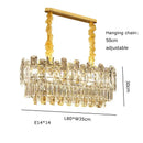 GobekUsa Gold Lustre Chandelier LED Crystal Light Fixture - Postmodern Luxury Hanging Lamp