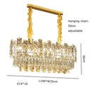 GobekUsa Gold Lustre Chandelier LED Crystal Light Fixture - Postmodern Luxury Hanging Lamp