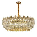 GobekUsa Gold Lustre Chandelier LED Crystal Light Fixture - Postmodern Luxury Hanging Lamp