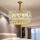 GobekUsa Gold Lustre Chandelier LED Crystal Light Fixture - Postmodern Luxury Hanging Lamp