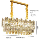 GobekUsa Gold Lustre Chandelier LED Crystal Light Fixture - Postmodern Luxury Hanging Lamp