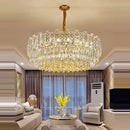 GobekUsa Gold Lustre Chandelier LED Crystal Light Fixture - Postmodern Luxury Hanging Lamp