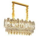 GobekUsa Gold Lustre Chandelier LED Crystal Light Fixture - Postmodern Luxury Hanging Lamp