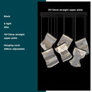 GobekUsa Golden Love Paper Chandelier: Postmodern LED Designer Lighting for Foyer