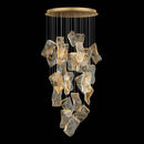 GobekUsa Golden Love Paper Chandelier: Postmodern LED Designer Lighting for Foyer