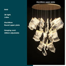 GobekUsa Golden Love Paper Chandelier: Postmodern LED Designer Lighting for Foyer