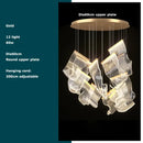 GobekUsa Golden Love Paper Chandelier: Postmodern LED Designer Lighting for Foyer