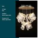 GobekUsa Golden Love Paper Chandelier: Postmodern LED Designer Lighting for Foyer