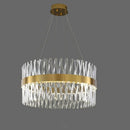 GobekUsa Postmodern Geometric K9 Crystal Pendant Light in Gold for Bedroom or Island with LED