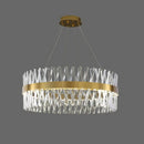 GobekUsa Postmodern Geometric K9 Crystal Pendant Light in Gold for Bedroom or Island with LED