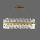 GobekUsa Postmodern Geometric K9 Crystal Pendant Light in Gold for Bedroom or Island with LED