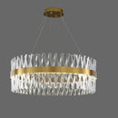 GobekUsa Postmodern Geometric K9 Crystal Pendant Light in Gold for Bedroom or Island with LED