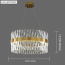 GobekUsa Postmodern Geometric K9 Crystal Pendant Light in Gold for Bedroom or Island with LED