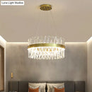GobekUsa Postmodern Geometric K9 Crystal Pendant Light in Gold for Bedroom or Island with LED