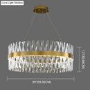 GobekUsa Postmodern Geometric K9 Crystal Pendant Light in Gold for Bedroom or Island with LED
